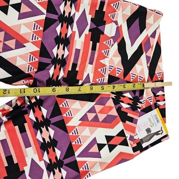 No Boundaries Sueded Crossover Waist Aztec Print Ankle Length Leggings NWT - Picture 11 of 16